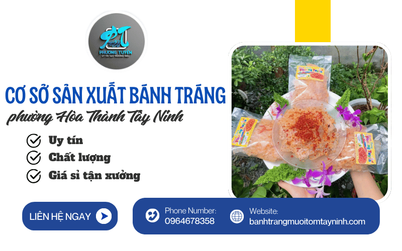 Cơ sở sản xuất bánh tráng phường Hòa Thành Tây Ninh