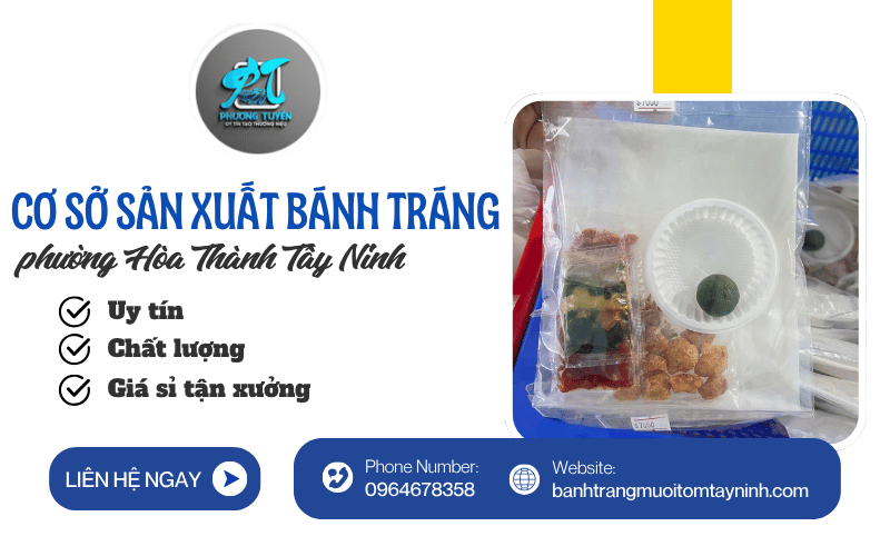 Cơ sở sản xuất bánh tráng phường Hòa Thành Tây Ninh
