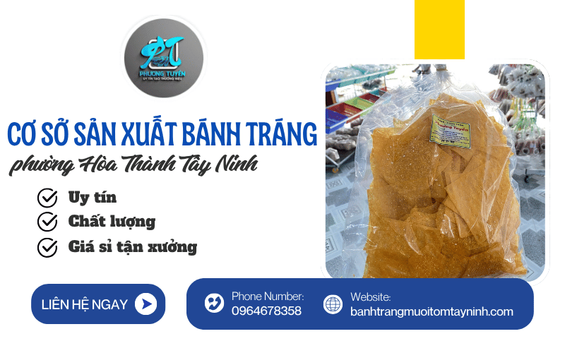 Cơ sở sản xuất bánh tráng phường Hòa Thành Tây Ninh