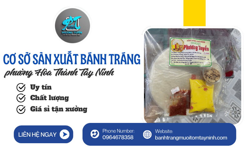 Cơ sở sản xuất bánh tráng phường Hòa Thành Tây Ninh